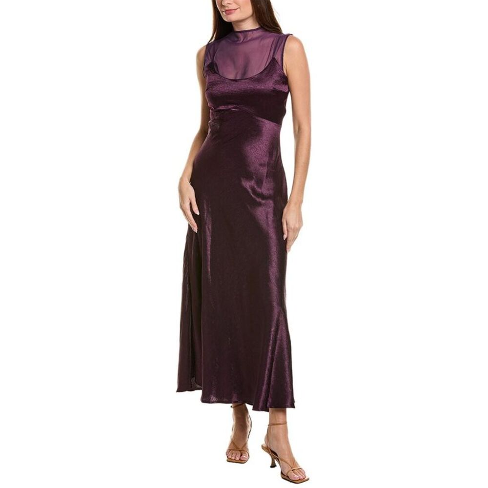 Ipponelli Womens  Solid Maxi Dress, Purple